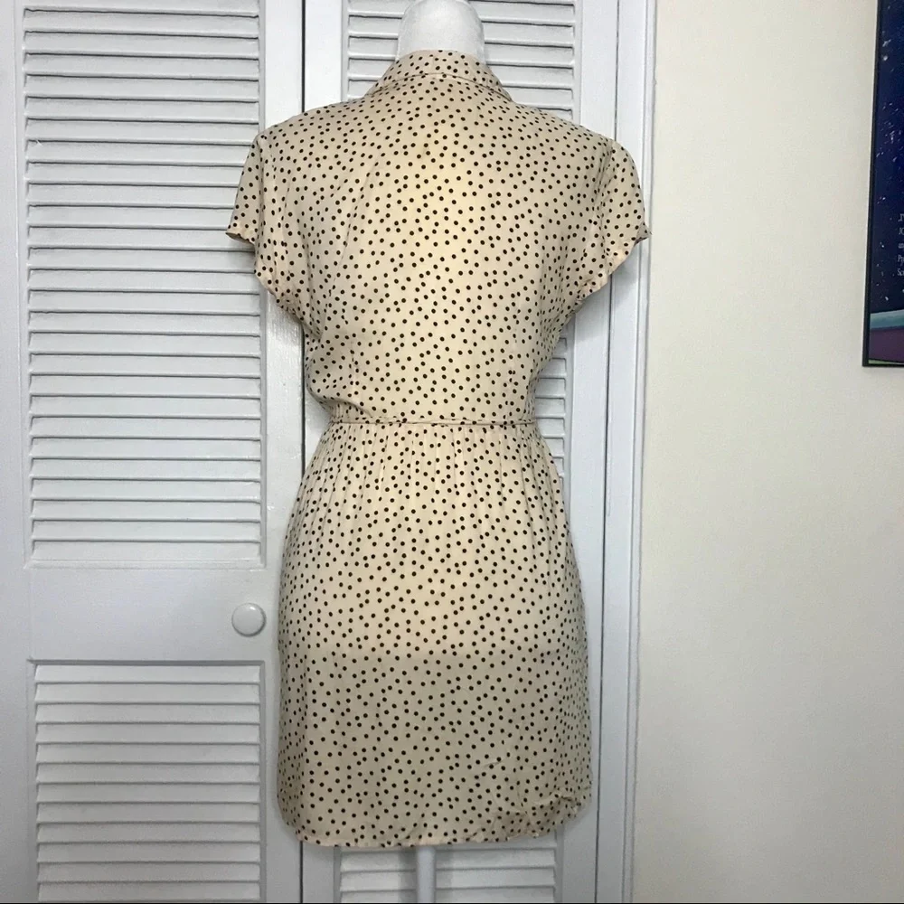 Beige Shirt Dress w/ Black Polka Dots by H&M - Picture 4 of 4